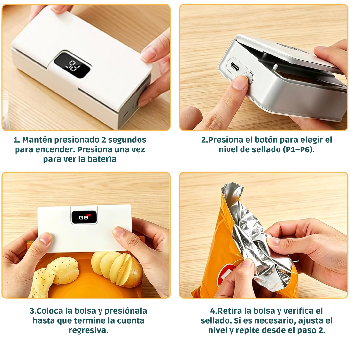 Sellador de Bolsas Recargable